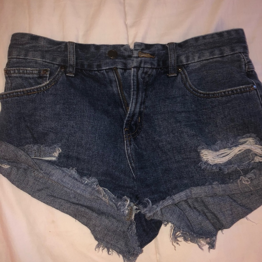 Ripped Jean Shorts